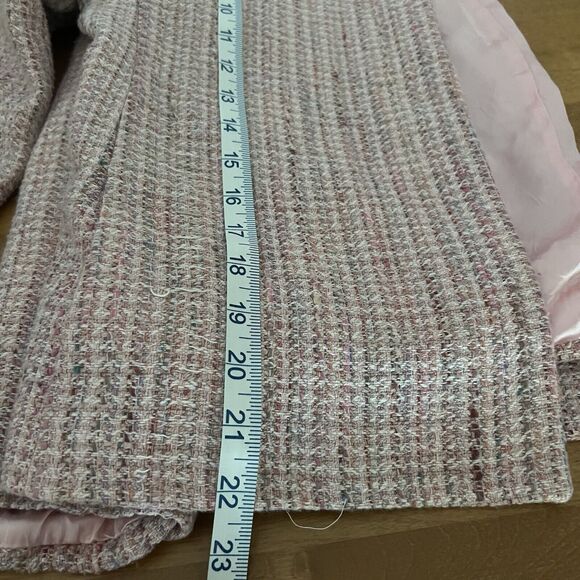 Lombardi Inc Womens Blazer Cotton Blend Jacket Open Front Vintage Size 12 - Picture 8 of 11